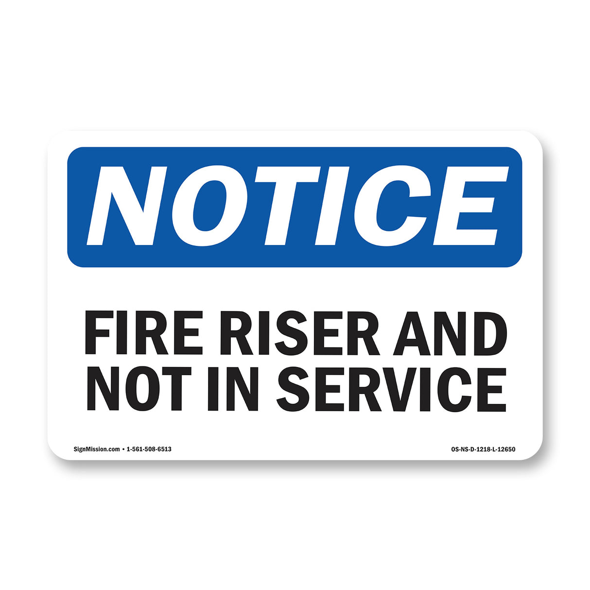 Fire Riser Not In Service