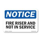 Fire Riser Not In Service