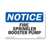 Fire Sprinkler Booster Pump Sign