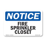Fire Sprinkler Closet