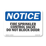 Fire Sprinkler Control Valve Do Not Block Door