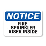 Fire Sprinkler Riser Inside Sign