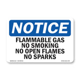 Flammable Gas No Smoking No Open Flames No Sparks