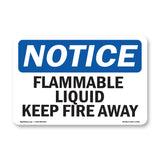 Flammable Liquid Keep Fire Away Sign