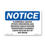 Flammable Liquids Attach Grounding And Bonding Sign