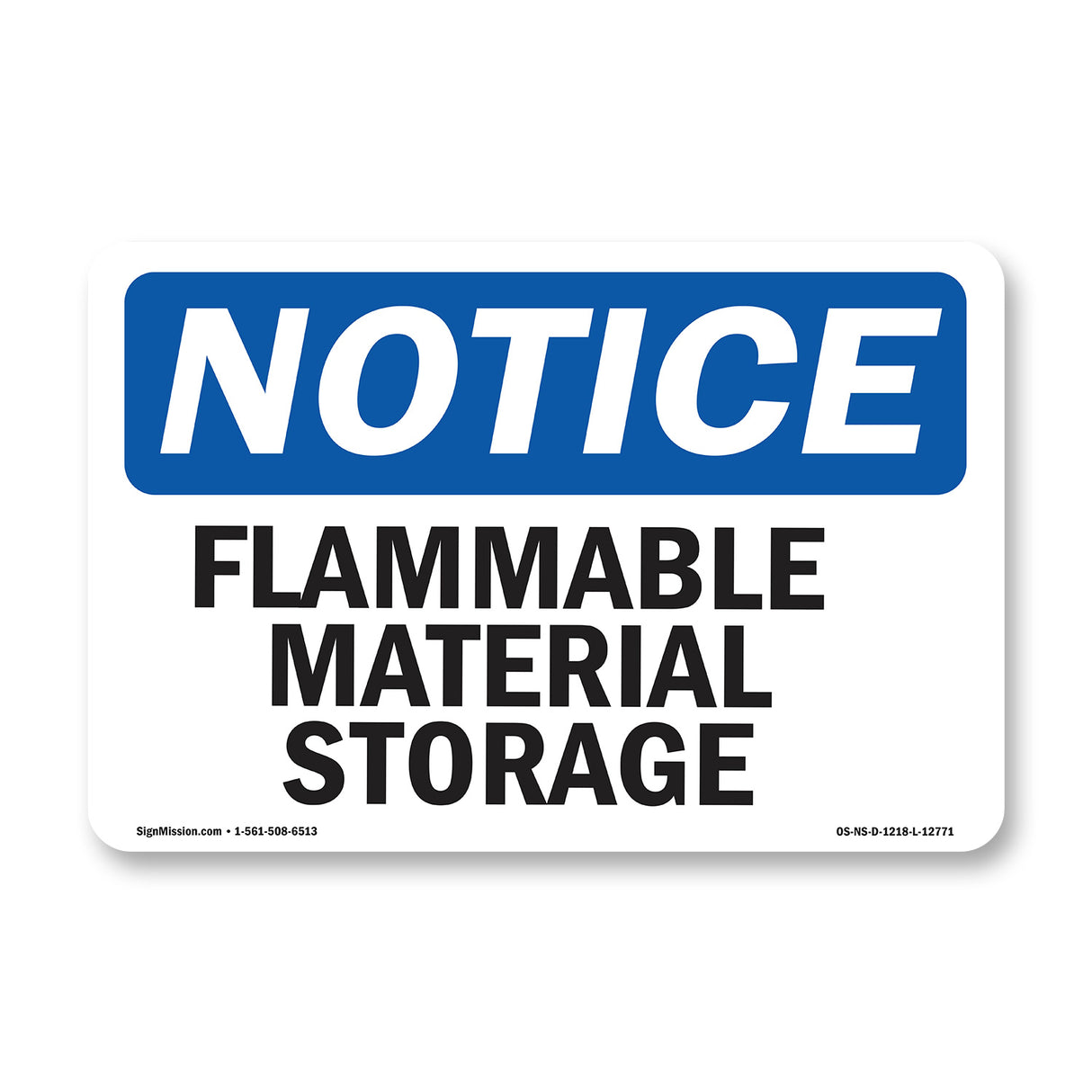 Flammable Material Storage Sign