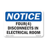 Four (4) Disconnects In Electrical Room