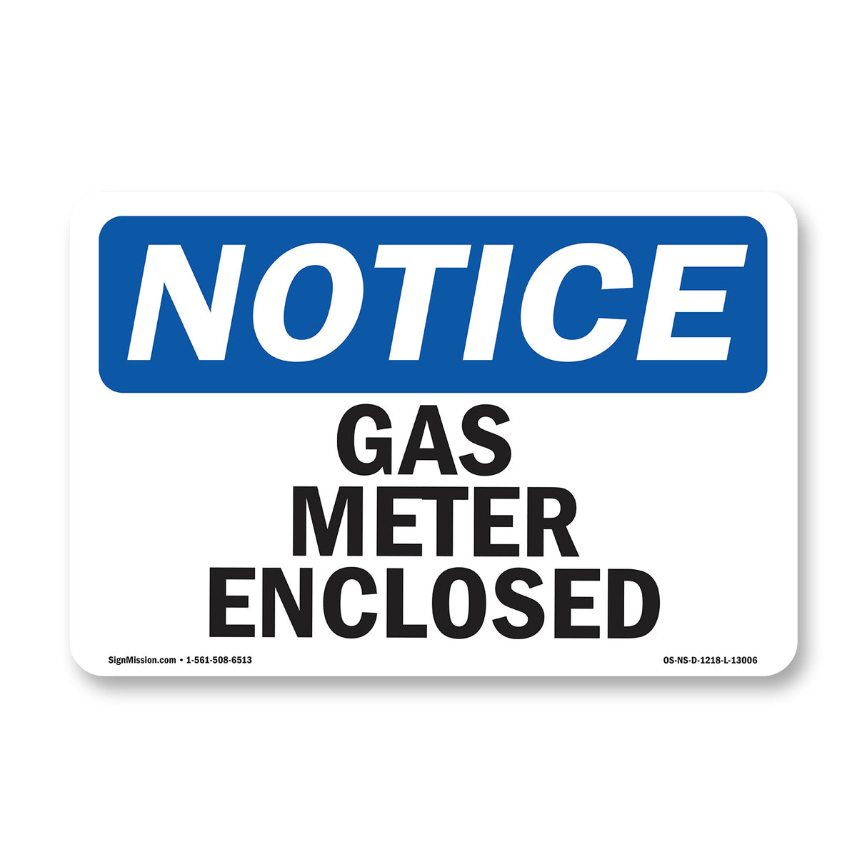 Gas Meter Enclosed Sign
