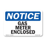 Gas Meter Enclosed Sign