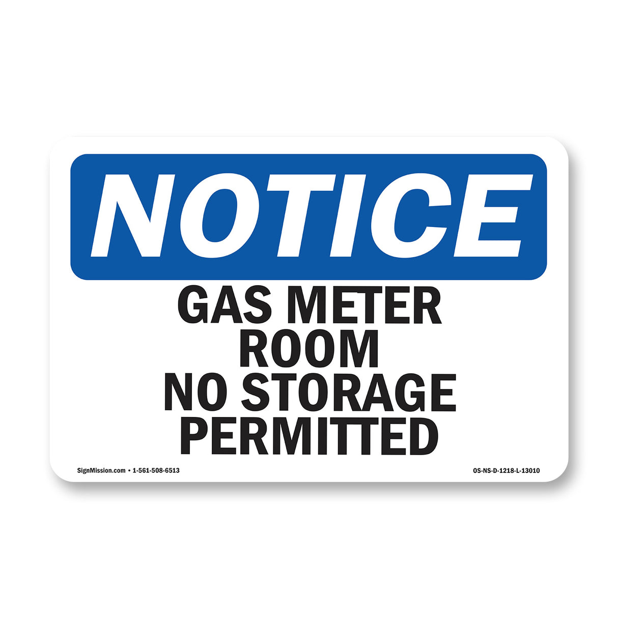 Gas Meter Room No Storage Permitted