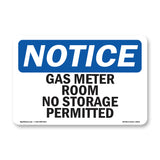 Gas Meter Room No Storage Permitted