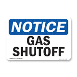 Gas Shutoff Sign