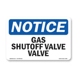 Gas Shutoff Valve Sign