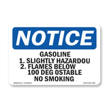 Gasoline 1. Slightly Hazardous 2. Flames