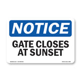 Gate Closes At Sunset