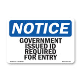 Government Issued ID Required For Entry
