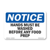 Hands Must Be Washed Before Any Food Prep