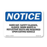 Hard Hat, Safety Glasses, Gloves,