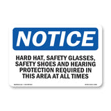 Hard Hat, Safety Glasses, Safety Shoes And