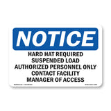 Hard Hats Required Suspended Load Authorized