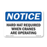 Hard Hats Required When Cranes Are Operating