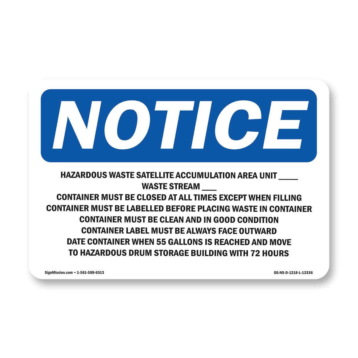 Hazardous Waste Satellite Accumulation Area