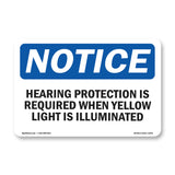 Hearing Protection Is Required When Yellow