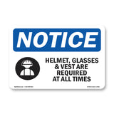 Helmet, Glasses &