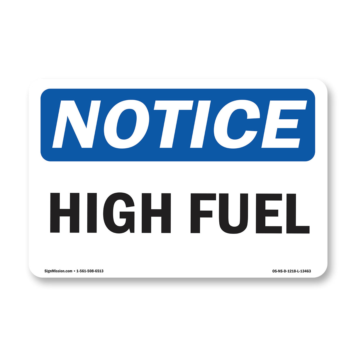 High Fuel Sign