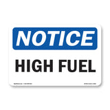 High Fuel Sign