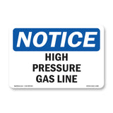High Pressure Gas Line Sign