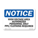 High Voltage Area Authorized Personnel Only