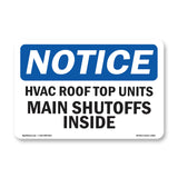 Hvac Roof Top Units Main Shutoffs Inside
