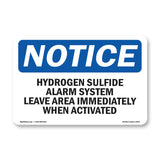 Hydrogen Sulfide Alarm System Leave Area