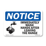 Immediately Wash Hands After