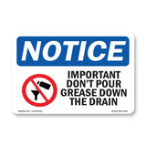 Important Don't Pour Grease