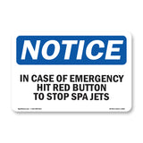 In Case Of Emergency Hit Red Button To Stop Sign