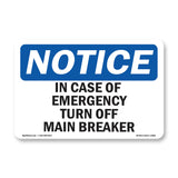 In Case Of Emergency Turn Off Main Breaker
