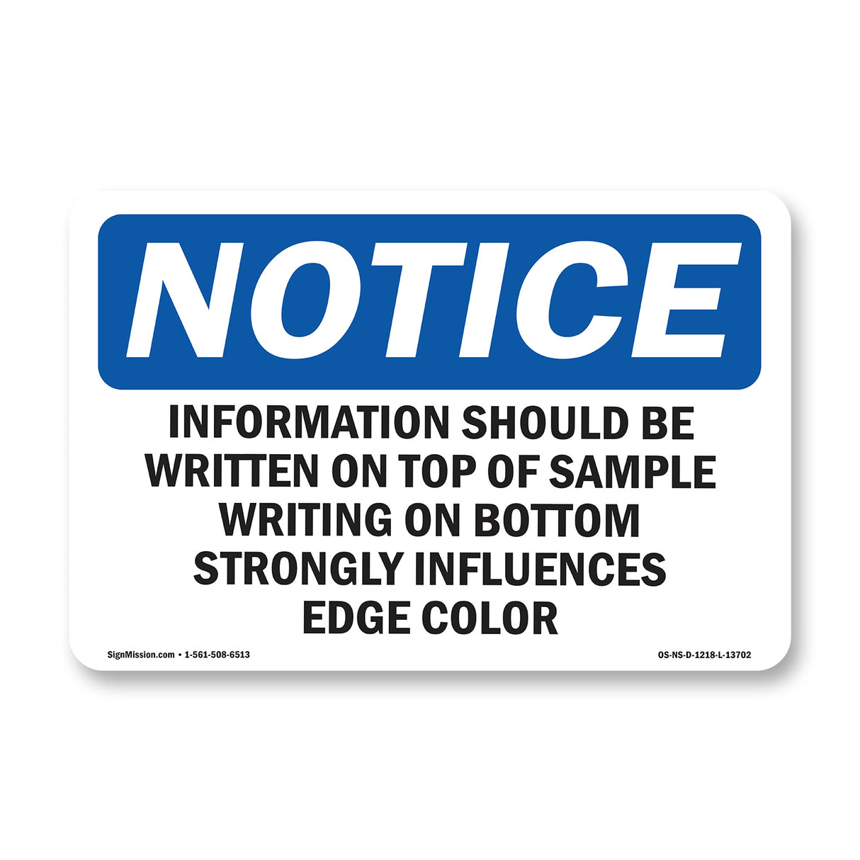 Information Should Be Written On Top Of