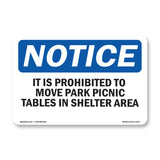 It Is Prohibited To Move Park Picnic Tables