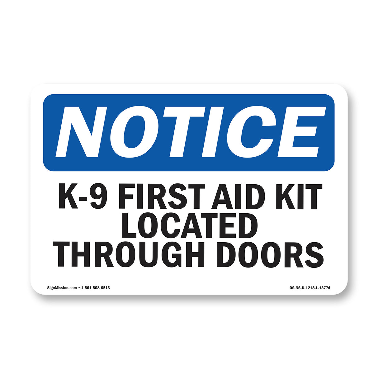 K-9 First Aid Kit Located Through Doors