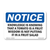 Knowledge Is Knowing That A Tomato Is A