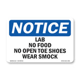 Lab No Food No Open Toe Shoes Wear Smock
