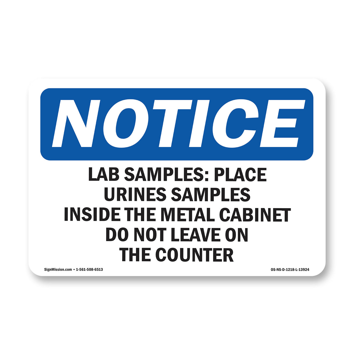 Lab Samples Place Urine Samples Inside
