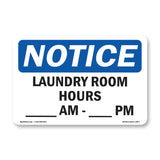 Laundry Room Hours ____ Am - ____ Pm