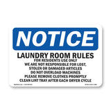 Laundry Room Rules For Residents