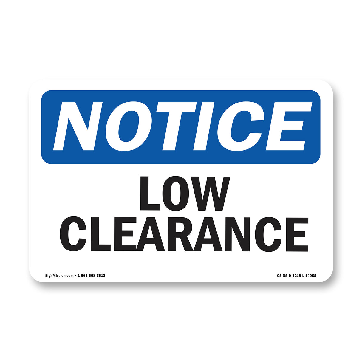 Low Clearance Sign