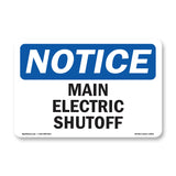 Main Electric Shutoff Sign