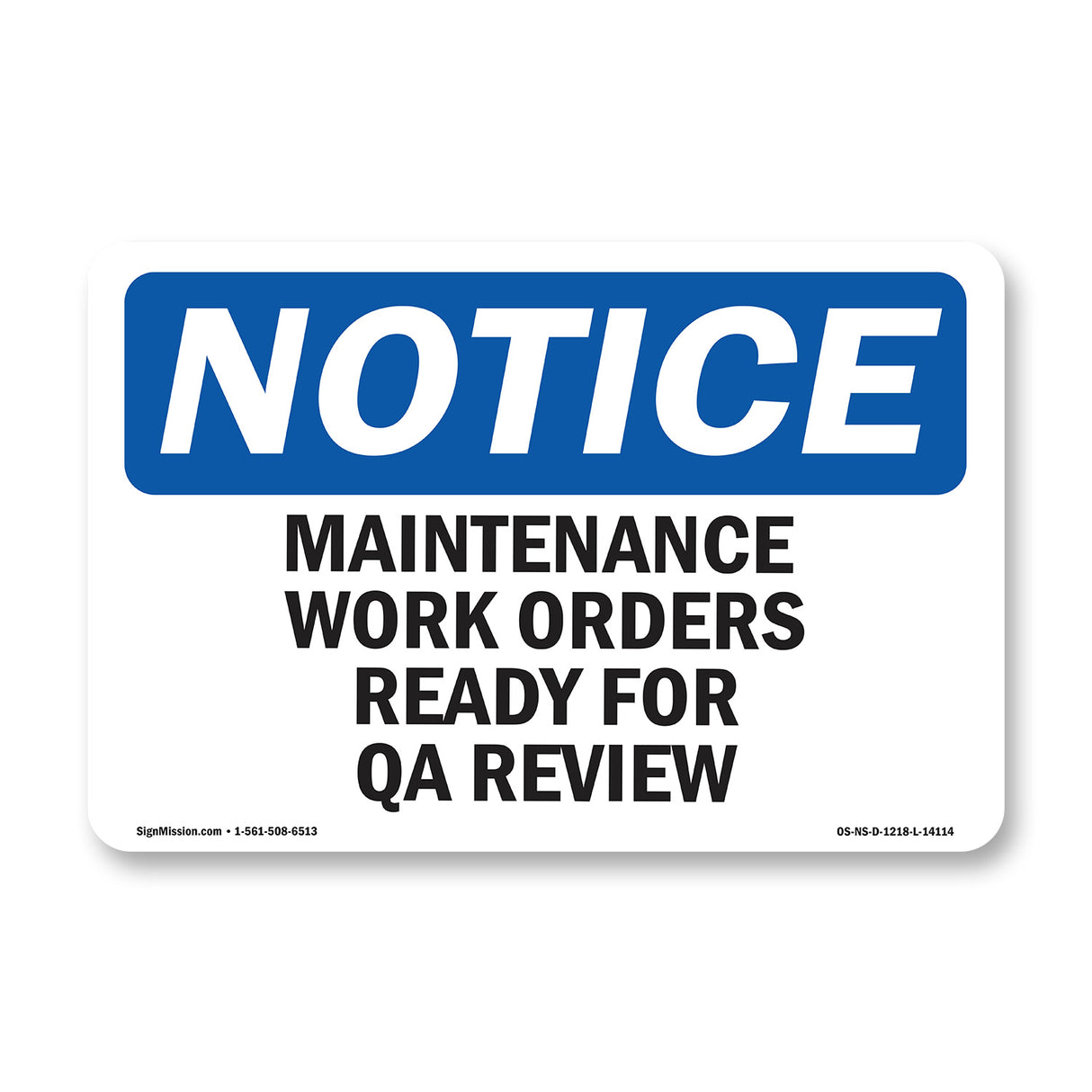 Maintenance Work Orders Ready For QA Review