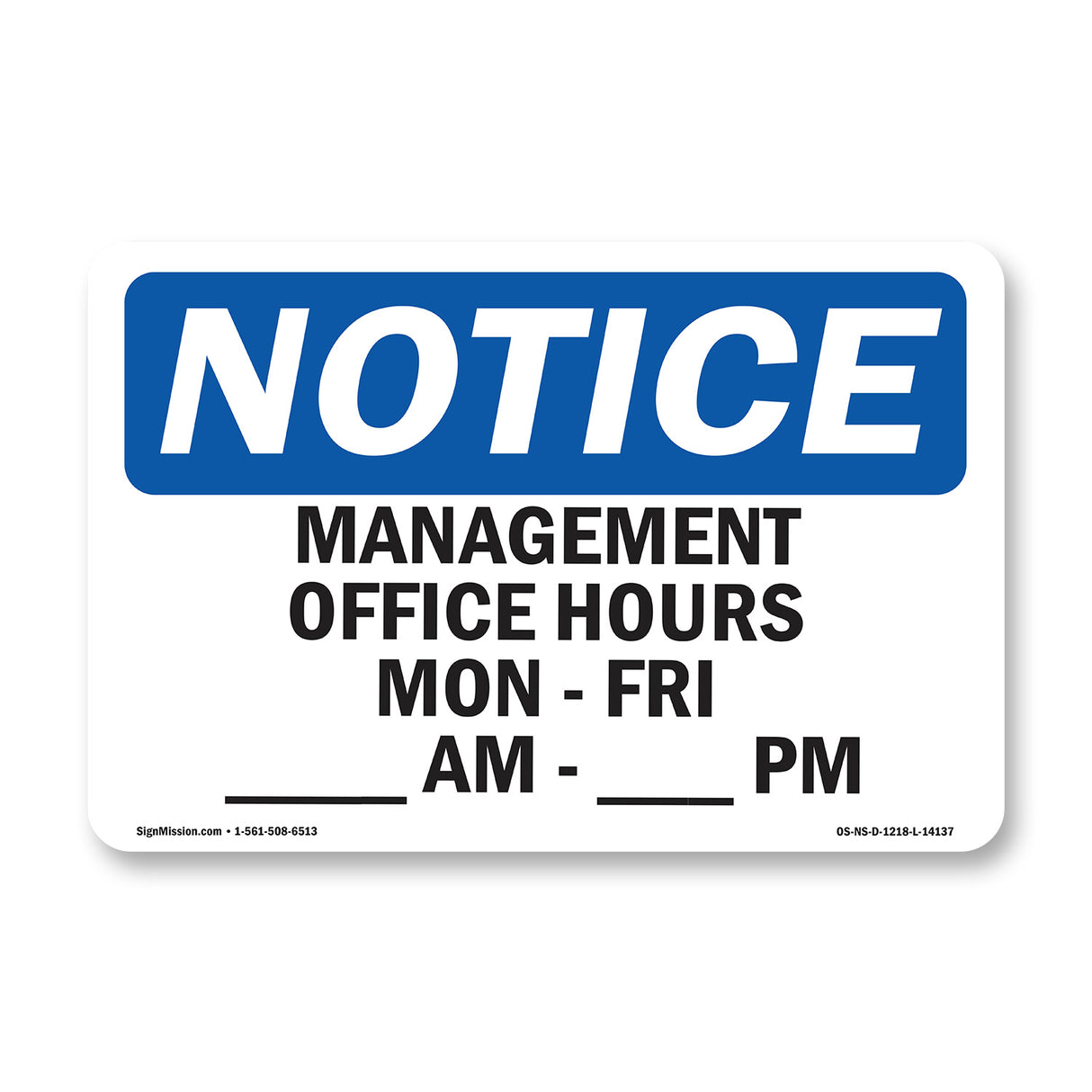 Management Office Hours Mon - Fri ____ Am
